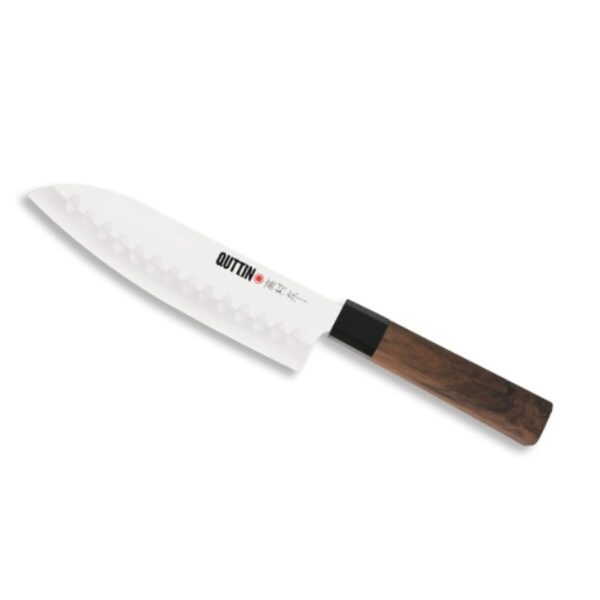Küchenmesser Quttin SANTOKU Takamura Braun Silberfarben 17 cm (12 Stück) – Bild 3