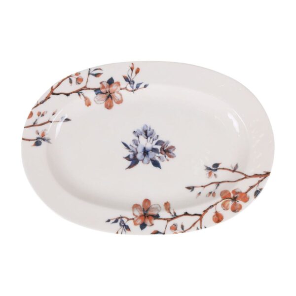 Tablett für Snacks Toscana Blomster Oval 30 x 20 x 2 cm (6 Stück) – Bild 2