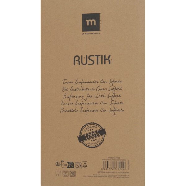 Getränkedispenser La Mediterránea Rustik Metall Glas 8 L 22 x 22 x 37 cm (4 Stück) – Bild 2