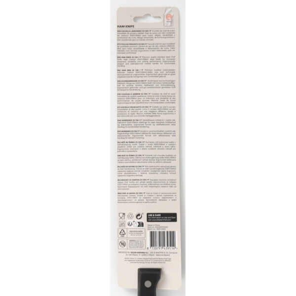 Schinkenmesser MasterChef 23 cm Schwarz Silberfarben (18 Stück) – Bild 3