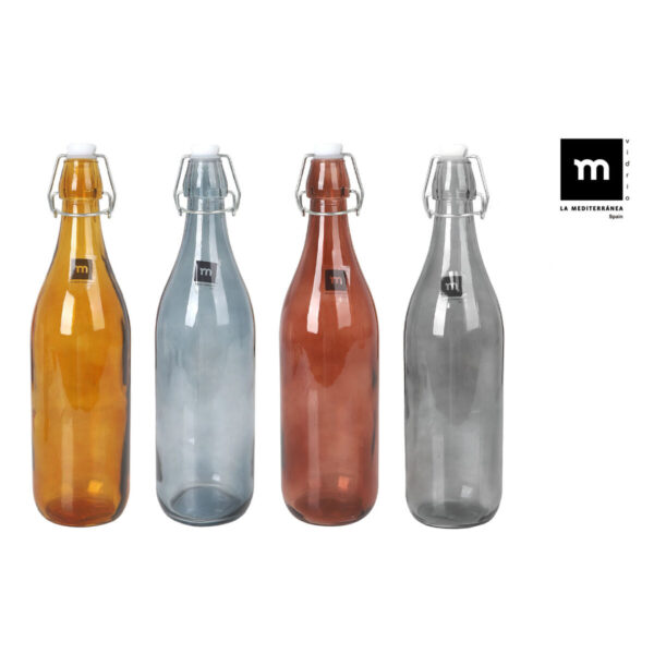 Glas-Flasche La Mediterránea Dark goethe 1 L (12 Stück) – Bild 4