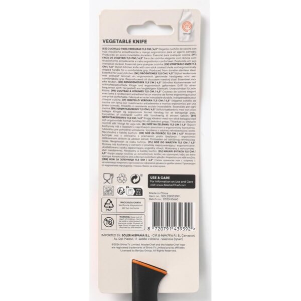 Gemüseschälmesser MasterChef Schwarz Silberfarben 11,5 cm (24 Stück) – Bild 4
