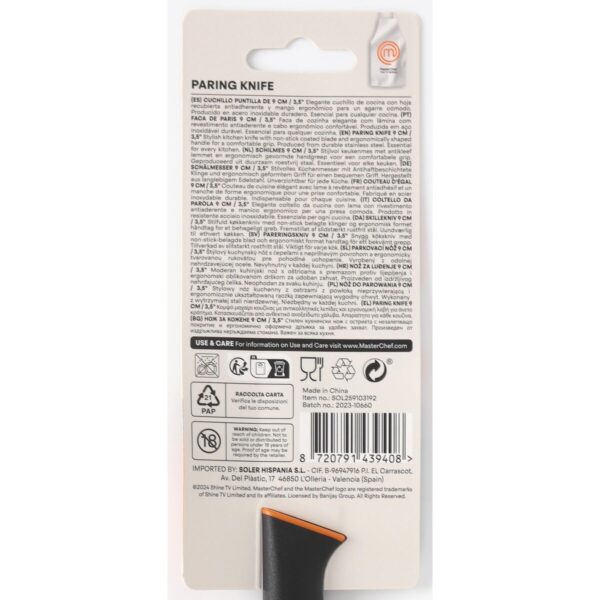 Küchenmesser MasterChef Schwarz Silberfarben 9 cm (24 Stück) – Bild 3