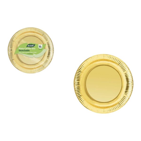 Geschirr-Set Algon Gold 23 cm 10 Stücke (18 Stück) – Bild 4