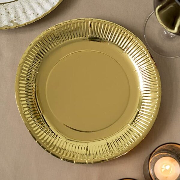 Geschirr-Set Algon Gold 23 cm 10 Stücke (18 Stück) – Bild 3