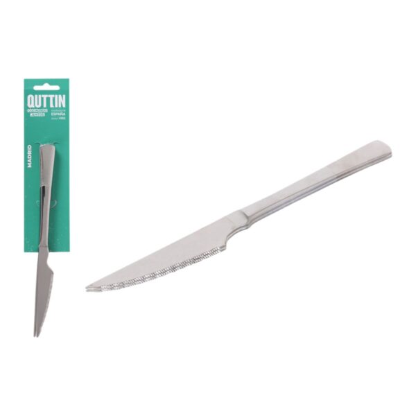 Steakmesser-Set Quttin Madrid Silberfarben Edelstahl 21 x 2 x 0,5 cm 2 Stücke (12 Stück) – Bild 2