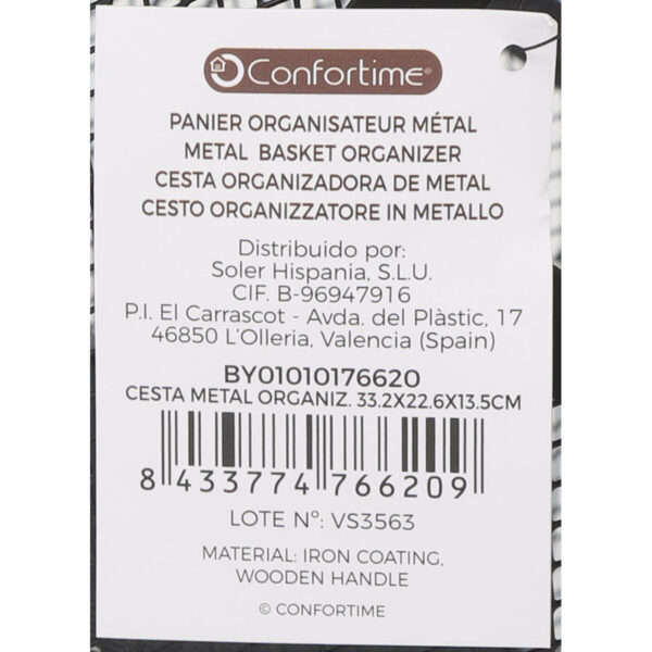 Mehrzweckkorb Confortime Metall 33,2 x 22,6 x 13,5 cm (10 Stück) – Bild 5