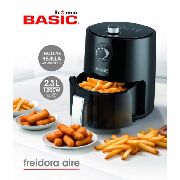 Heißluftfritteuse Basic Home Schwarz 1200 W 2,3 L – Bild 8