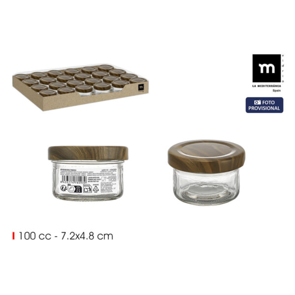 Glasgefäß La Mediterránea WOOD 100 ml (72 Stück) – Bild 2