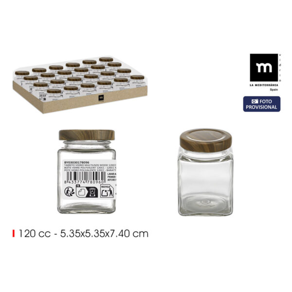 Glasgefäß La Mediterránea WOOD 120 ml (96 Stück) – Bild 2