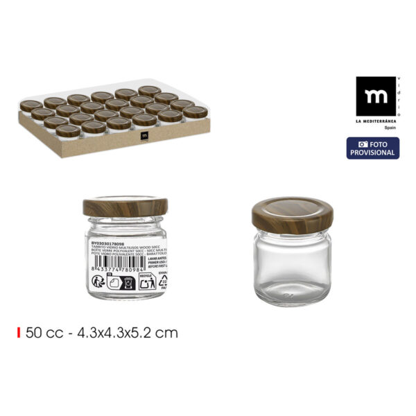 Glasgefäß La Mediterránea WOOD 50 ml (48 Stück) – Bild 2