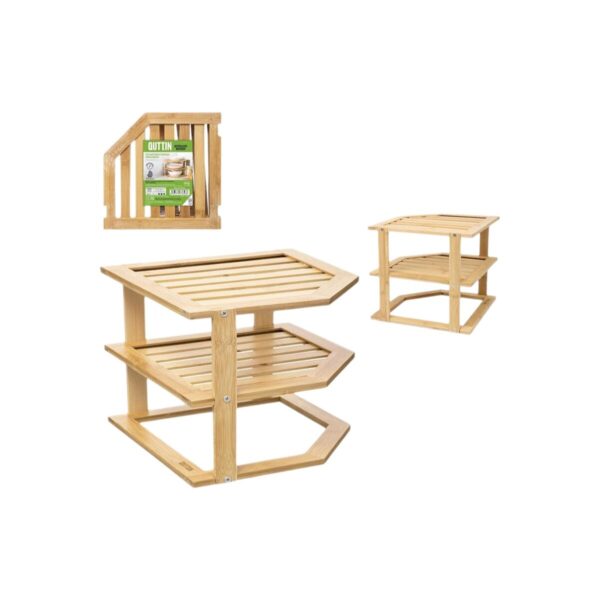 Eckregal Quttin Bambus 25,5 x 25,5 x 23 cm (6 Stück) – Bild 3