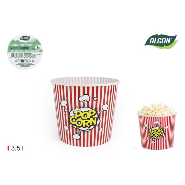 Behälter um das Popcorn zu servieren Algon 3,5 L 20 x 17 cm (24 Stück) – Bild 2