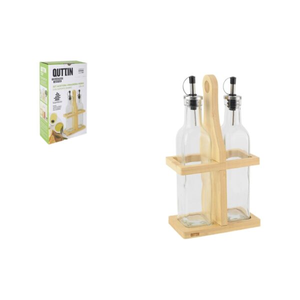 Gewürzset Quttin Braun Durchsichtig Glas Bambus 250 ml 2 Stücke (12 Stück) – Bild 2