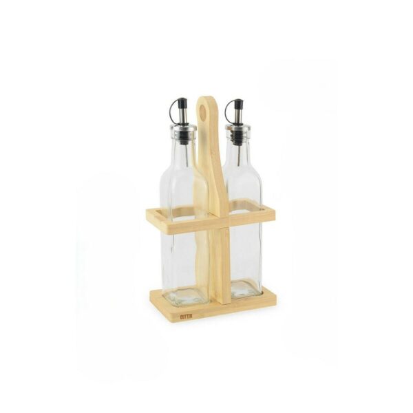 Gewürzset Quttin Braun Durchsichtig Glas Bambus 250 ml 2 Stücke (12 Stück) – Bild 3