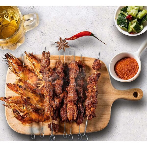 Grillspieß-Set Algon Metall 35 cm 12 Stücke (24 Stück) – Bild 2