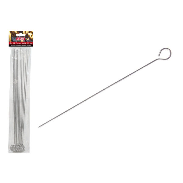 Grillspieß-Set Algon Metall 35 cm 12 Stücke (24 Stück) – Bild 4