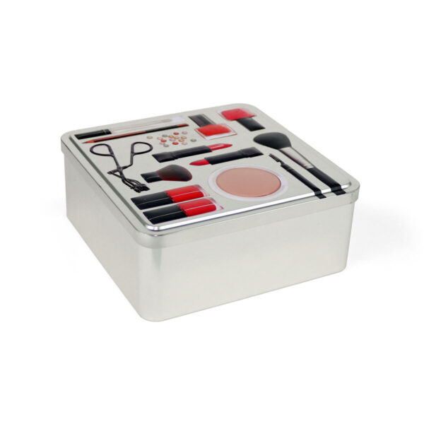 Mehrzweckbox Confortime Make-Up Metall 19,7 x 19,7 x 8 cm (12 Stück) – Bild 2