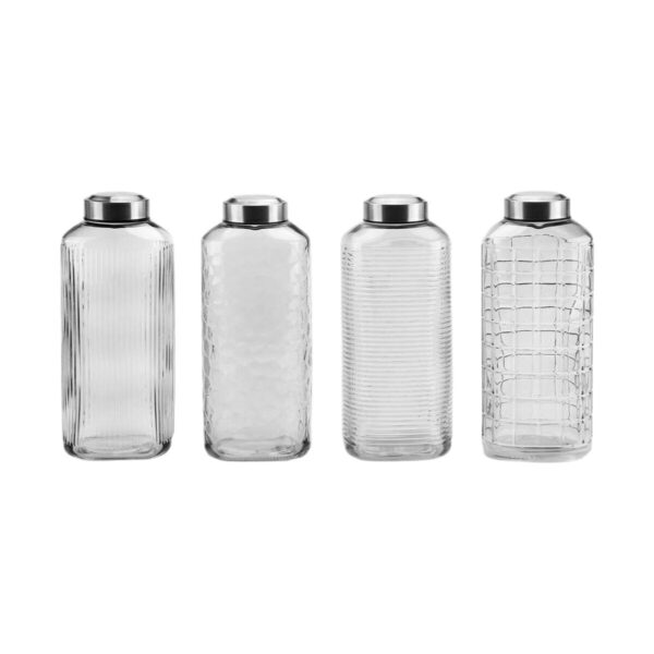 Glas-Flasche La Mediterránea Glas Stahl 1,8 L (8 Stück) – Bild 3