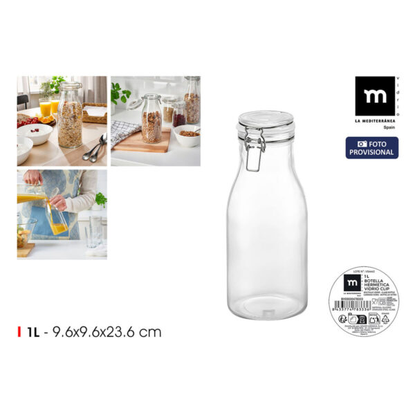 Glas-Flasche La Mediterránea Glas 1 L (12 Stück) – Bild 2