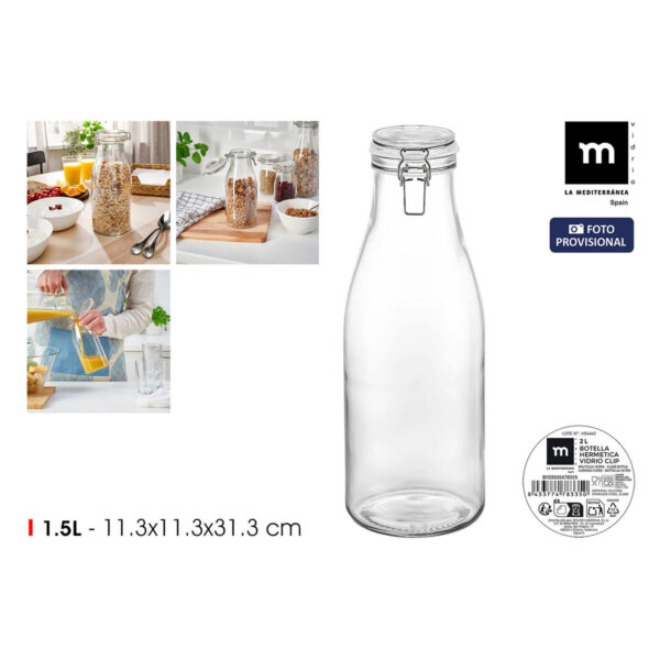 Glas-Flasche La Mediterránea Glas 2 L (6 Stück) – Bild 2