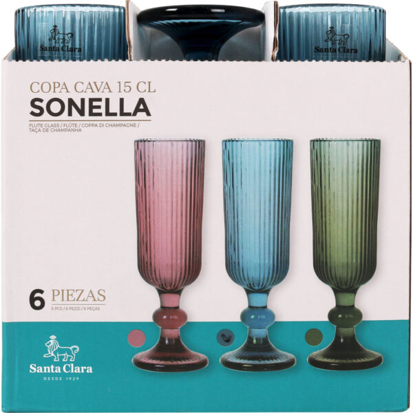 Champagnerglas Santa Clara Sonella Blau (36 Stück) – Bild 3