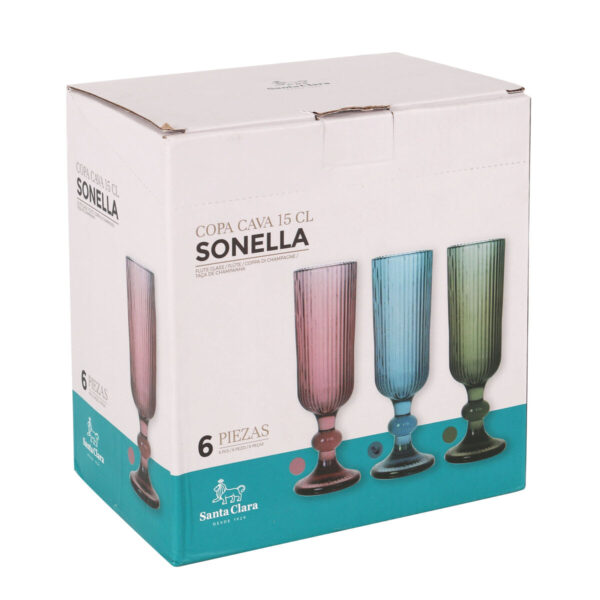 Champagnerglas Santa Clara Sonella Blau (36 Stück) – Bild 7