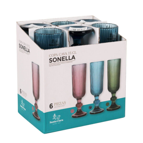 Champagnerglas Santa Clara Sonella Blau (36 Stück) – Bild 8