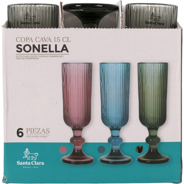 Champagnerglas Santa Clara Sonella grün (36 Stück) – Bild 3