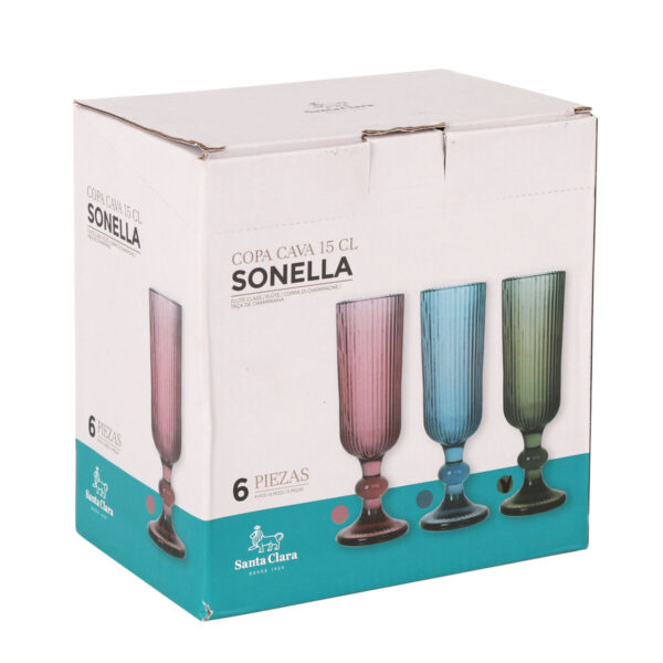 Champagnerglas Santa Clara Sonella grün (36 Stück) – Bild 7