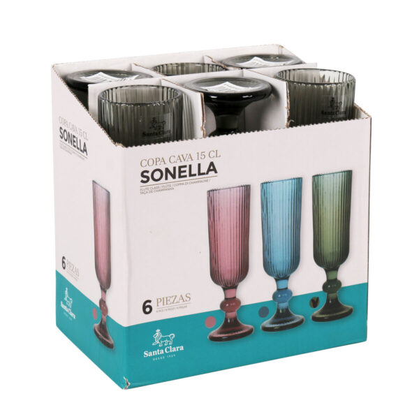 Champagnerglas Santa Clara Sonella grün (36 Stück) – Bild 8