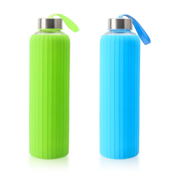 Wasserflasche Bewinner Glas Silikon 600 ml (24 Stück) – Bild 4