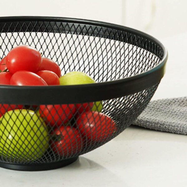 Obstschale Confortime Schwarz Metall 26 x 12,5 cm (12 Stück) – Bild 5