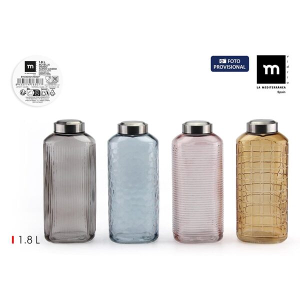 Glas-Flasche La Mediterránea Glas 1,8 L (8 Stück) – Bild 2
