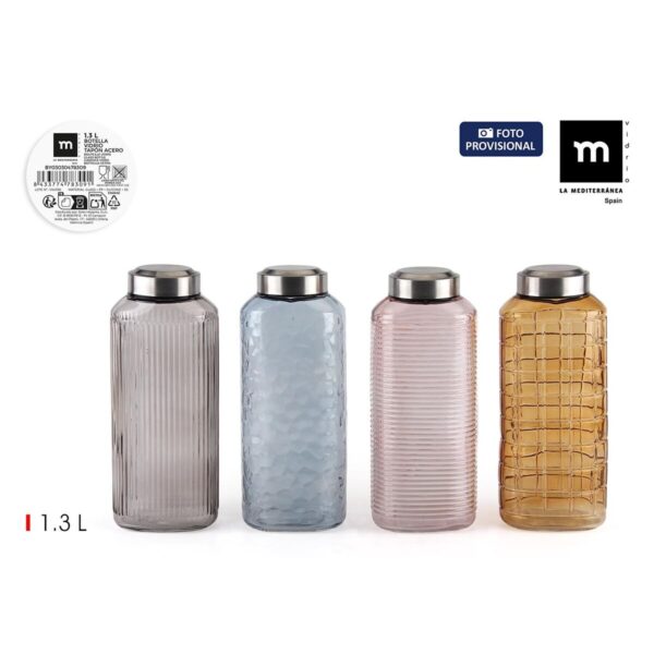 Glas-Flasche La Mediterránea Glas 1,3 L (12 Stück) – Bild 2