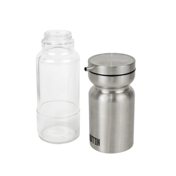 Ölfläschchen Quttin Durchsichtig Silberfarben Edelstahl 0,36 L (12 Stück) – Bild 4