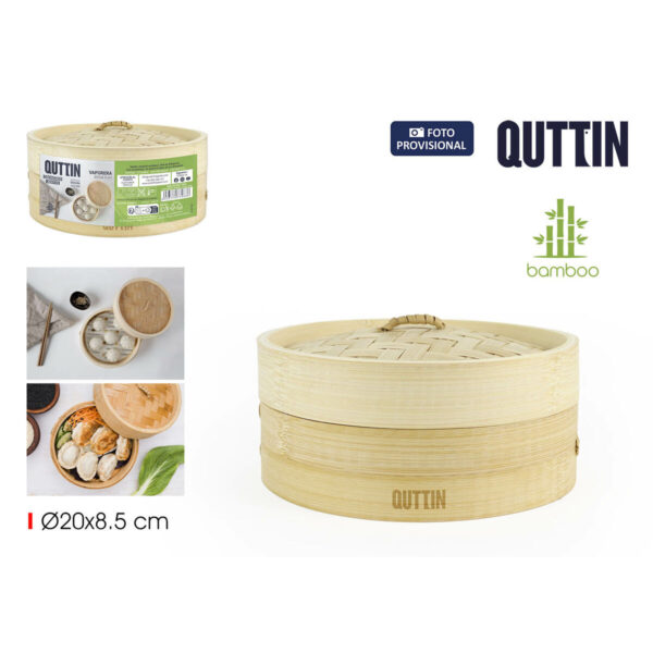 Dampfkocher Quttin Bambus 20 x 8,5 cm (12 Stück) – Bild 2