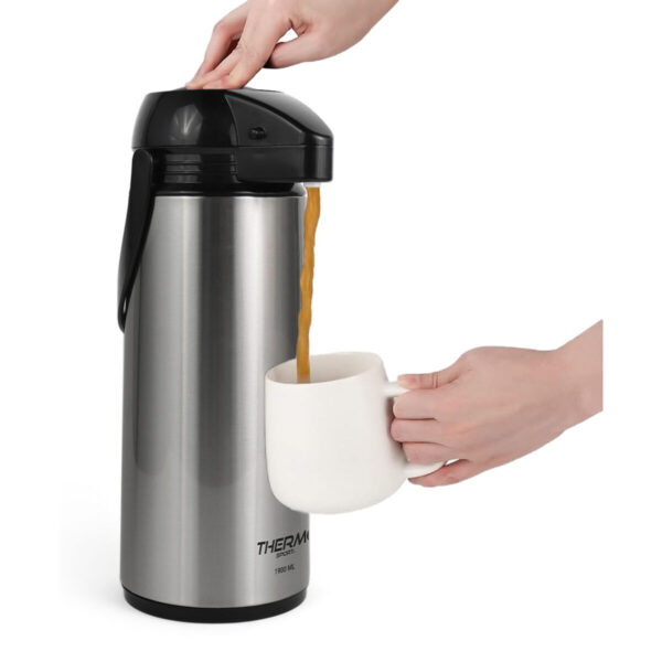 Thermoskanne ThermoSport Silberfarben 1,9 L (6 Stück) – Bild 5