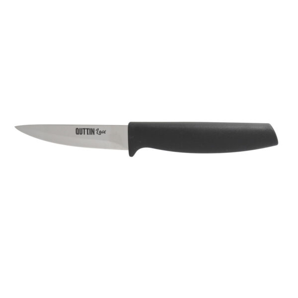 Schälmesser Quttin Laos Schwarz Silberfarben Edelstahl 8,5 cm (36 Stück) – Bild 3