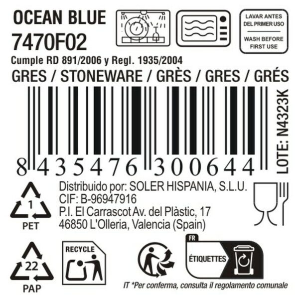 Flacher Teller La Mediterránea Ocean blue (12 Stück) – Bild 5