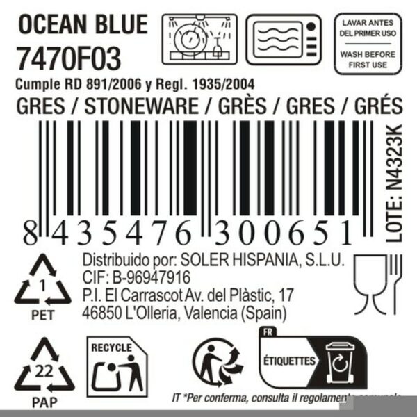 Flacher Teller La Mediterránea Ocean blue (12 Stück) – Bild 5