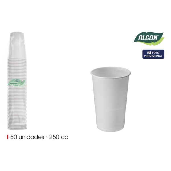 Gläserset Algon Weiß 250 ml 50 Stücke (18 Stück) – Bild 2
