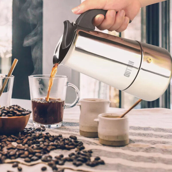 Italienische Kaffeemaschine Quttin 4 Kopper (6 Stück) – Bild 3