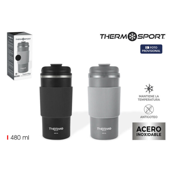 Thermobecher mit Deckel ThermoSport 480 ml (9 Stück) – Bild 2