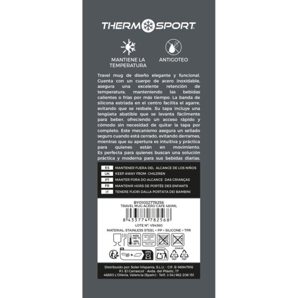 Thermobecher mit Deckel ThermoSport 480 ml (9 Stück) – Bild 8