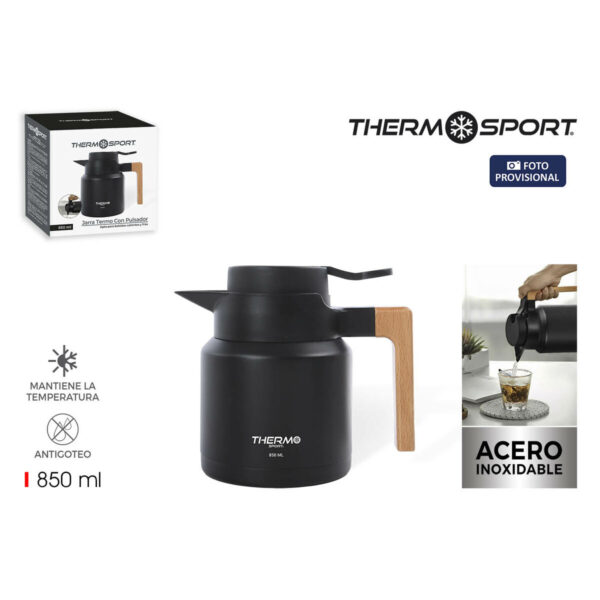 Thermoskanne ThermoSport Schwarz 850 ml (4 Stück) – Bild 2