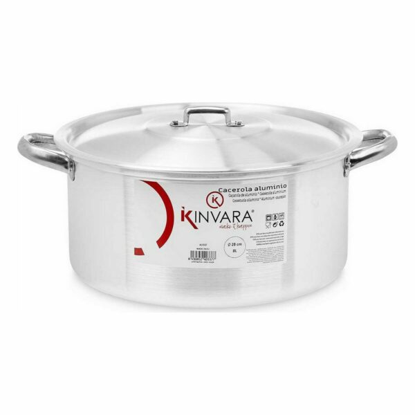 Topf mit Deckel Kinvara 100009 Silberfarben 8 L (6 Stück) – Bild 3