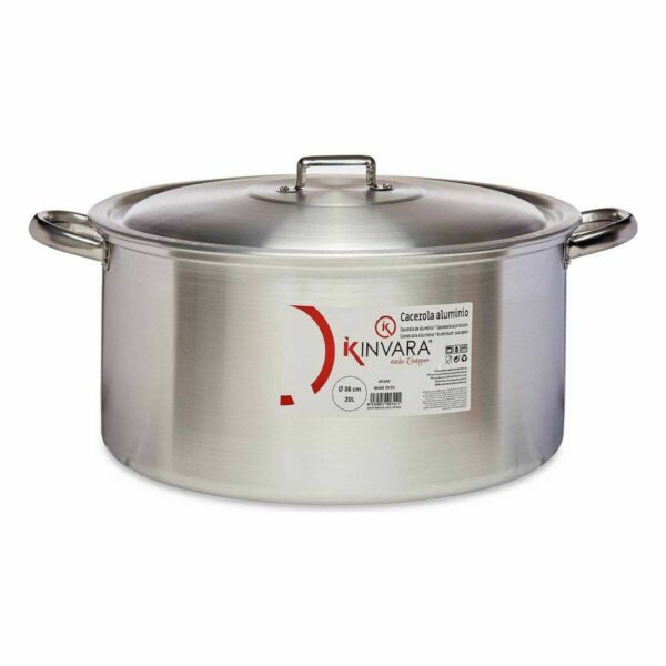 Topf mit Deckel Kinvara 100014 Silberfarben 20 L (3 Stück) – Bild 2
