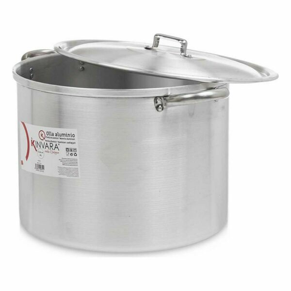 Kochtopf mit Deckel Kinvara 100041 Silberfarben Aluminium Ø 36 cm (2 Stück) – Bild 3