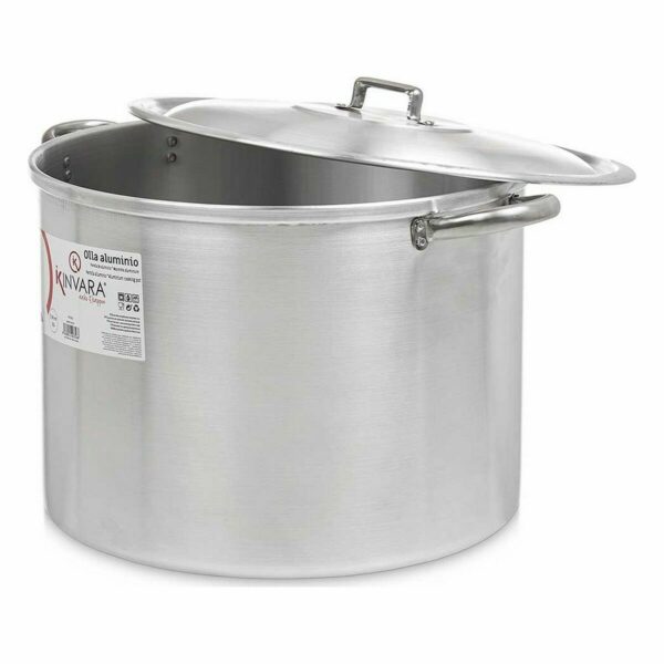 Kochtopf mit Deckel Kinvara 100042 Silberfarben Aluminium Ø 36 cm (2 Stück) – Bild 3